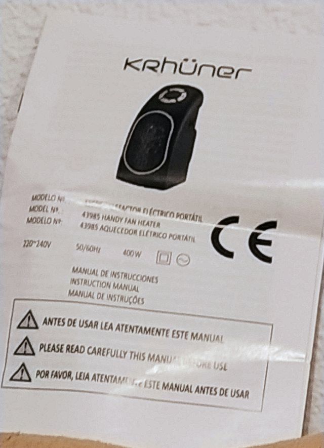 calefactor portátil bajo consumo