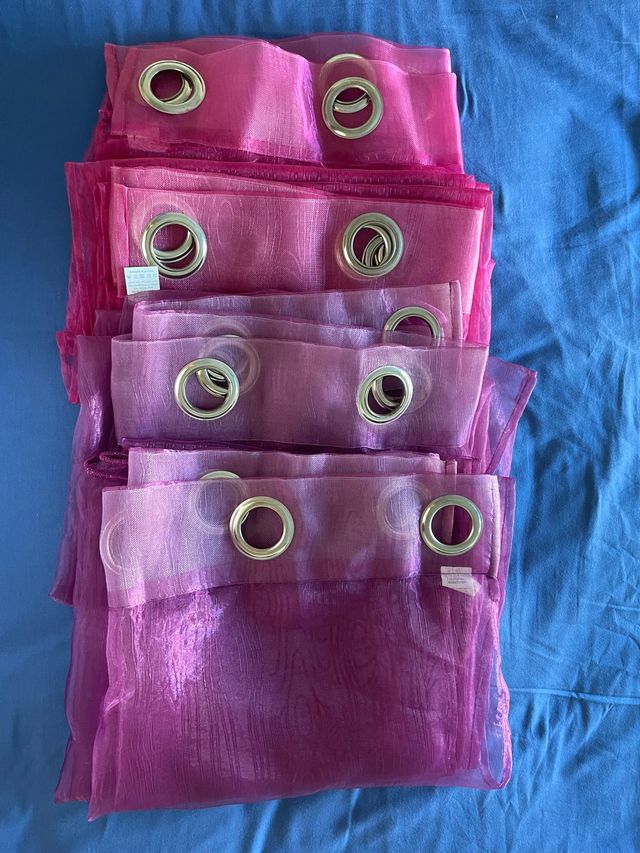 Pack de cortinas fuscia e roxo