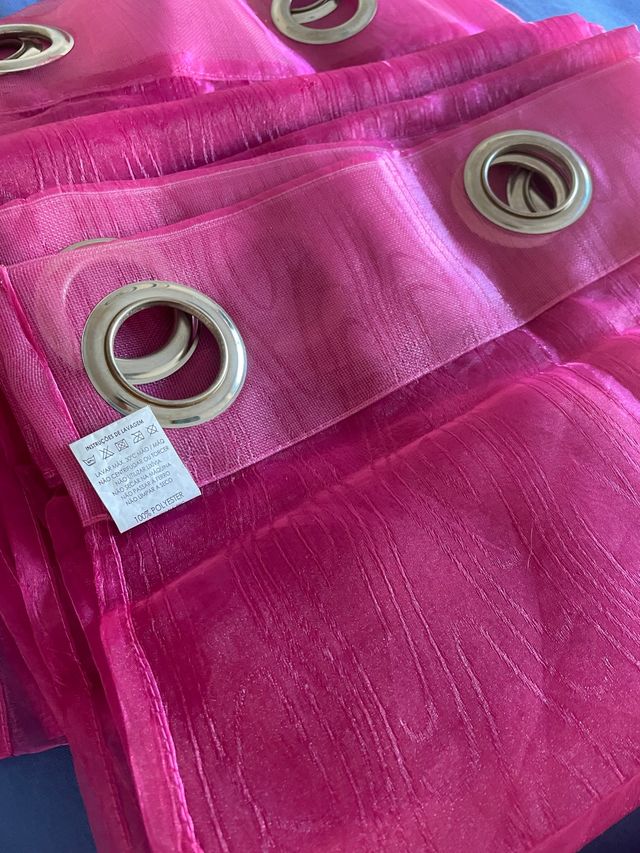 Pack de cortinas fuscia e roxo
