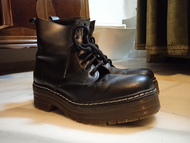 BOTAS MILITAR PLATAFORMA PIEL N39