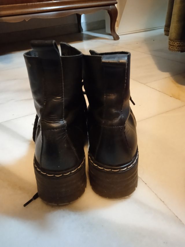 BOTAS MILITAR PLATAFORMA PIEL N39