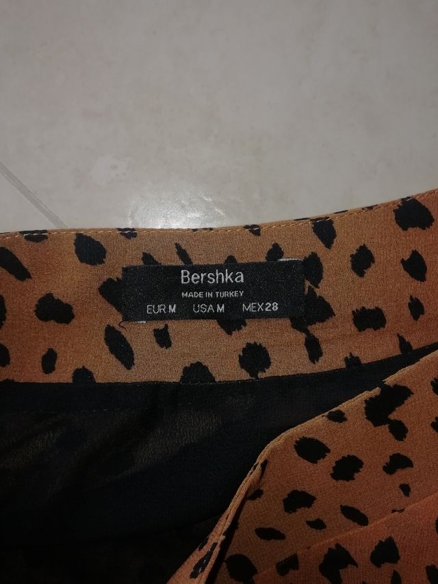 Falda estampada Bershka