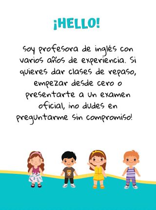 Profesora particular de inglés