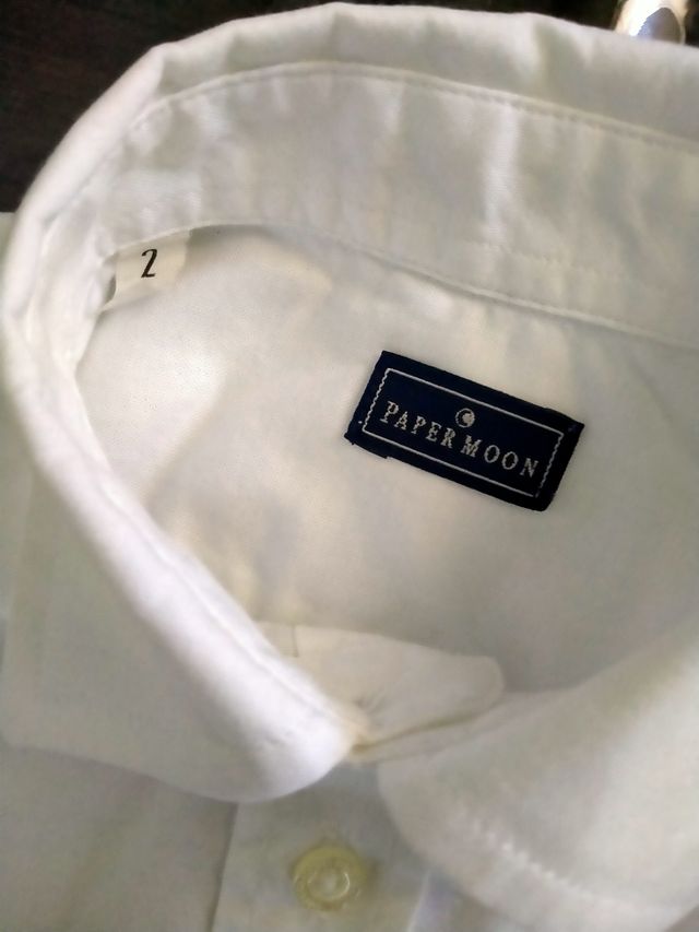 camicia bianca bimbo 2 anni Papermoon