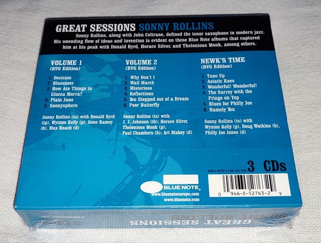 3CD GREAT SESSIONS "SONNY ROLLINS"