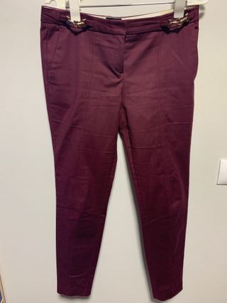 Pantalón granate Massimo Dutti