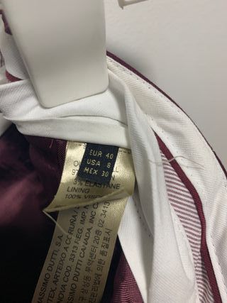 Pantalón granate Massimo Dutti