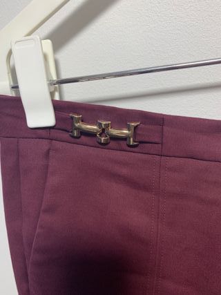 Pantalón granate Massimo Dutti