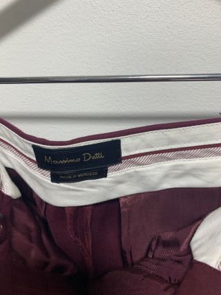 Pantalón granate Massimo Dutti