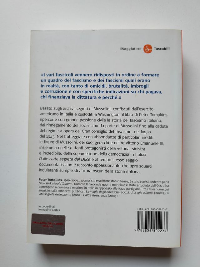 Tompkins - Dalle carte segrete del Duce