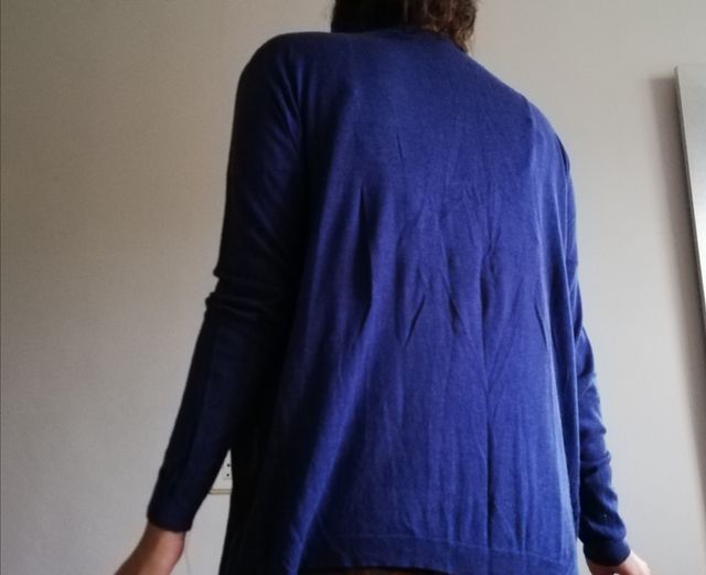 Jersey abierto azul talla L nuevo