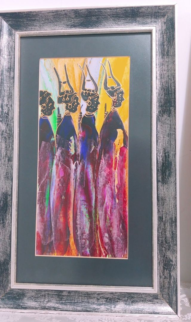 Conjunto de 3 Cuadros étnicos africanos