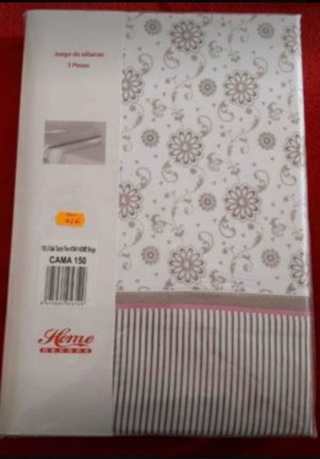 Juego de sábanas cama 150. Nuevo