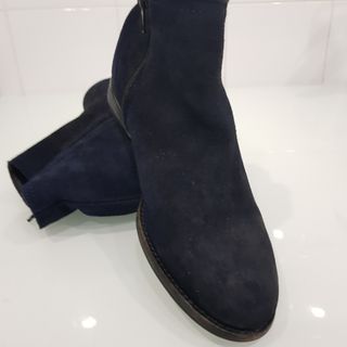 Botines serraje azul marino