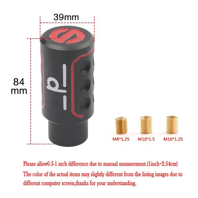 Pomo de cambio de marchas Sparco.Negro y blanco.