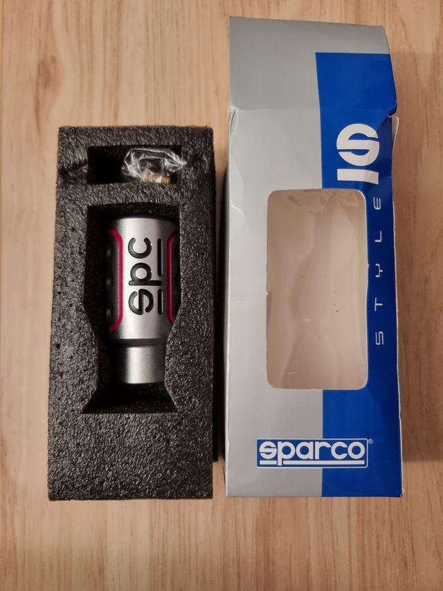 Pomo cambio de marchas Sparco.Aluminio,rojo,negro