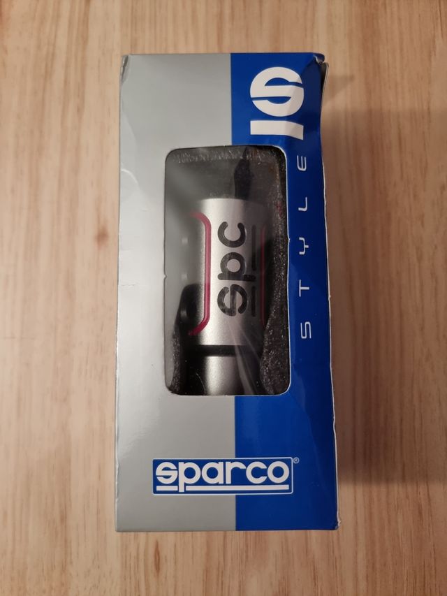 Pomo cambio de marchas Sparco.Aluminio,rojo,negro