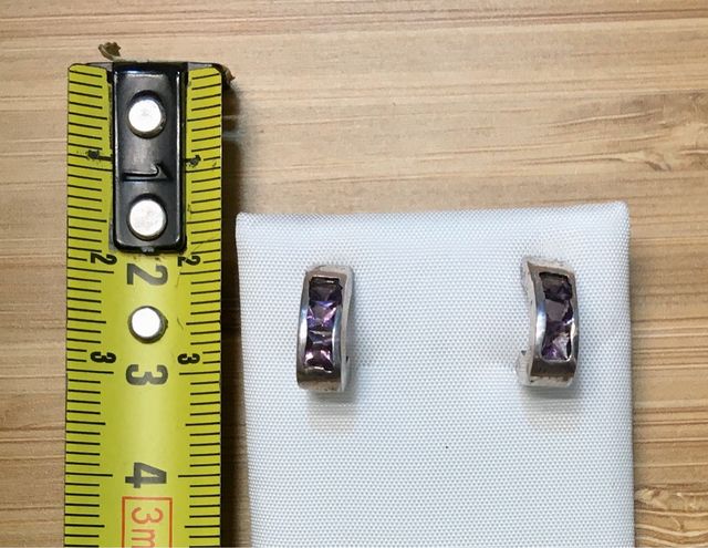 Pendientes de plata y amatista (mod. Hortense)