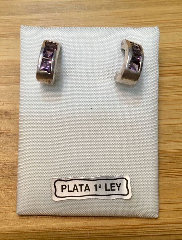 Pendientes de plata y amatista (mod. Hortense)