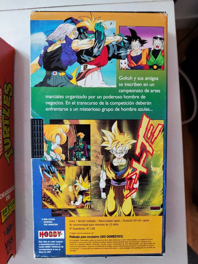 vhs dragon ball "los guerreros de plata"