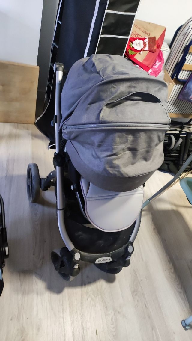 Carrinho de trio PlayXtreme. Maxicosi, alcofa e cadeira