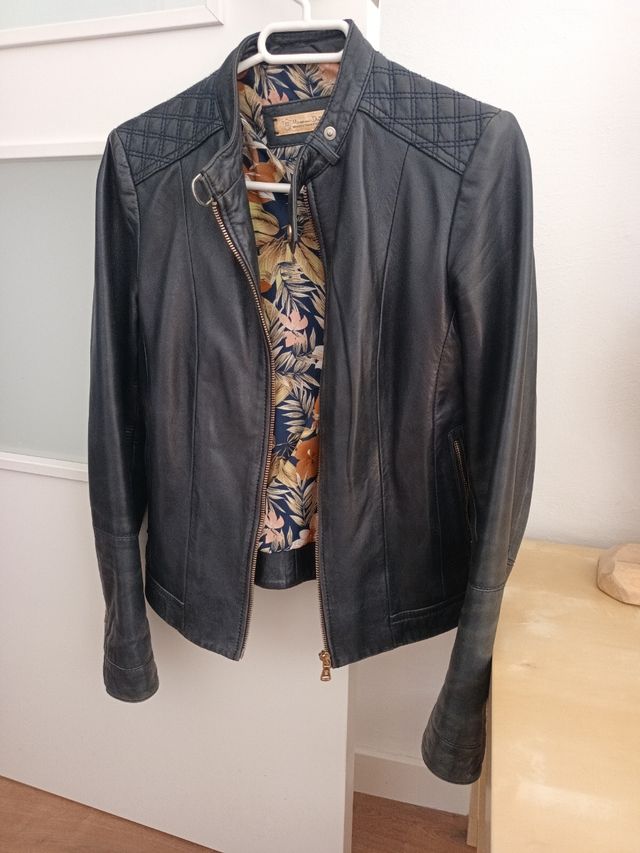 Cazadora de piel Massimo Dutti