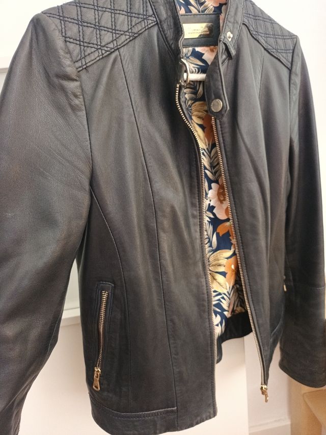 Cazadora de piel Massimo Dutti