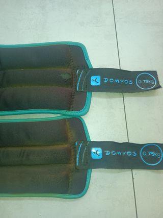pesas lastre para tobillos,muñecas 0'75 kg bomyos