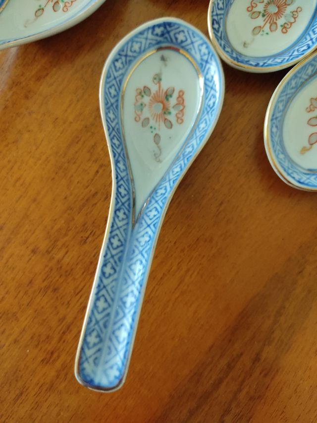 8 cucchiai porcellana cinese