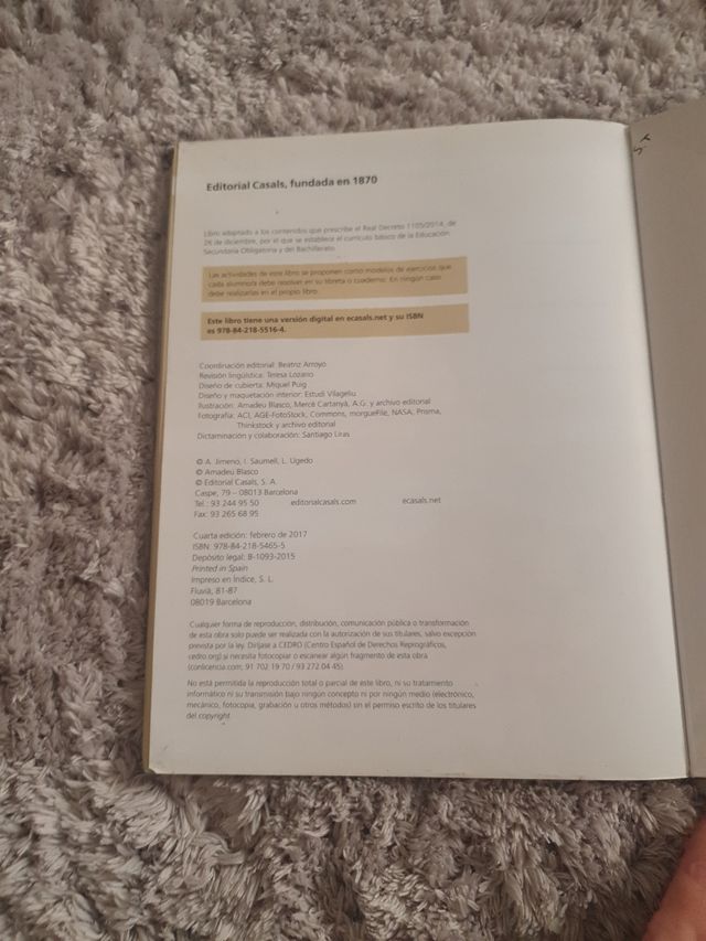 Biología y geología, 3°ESO