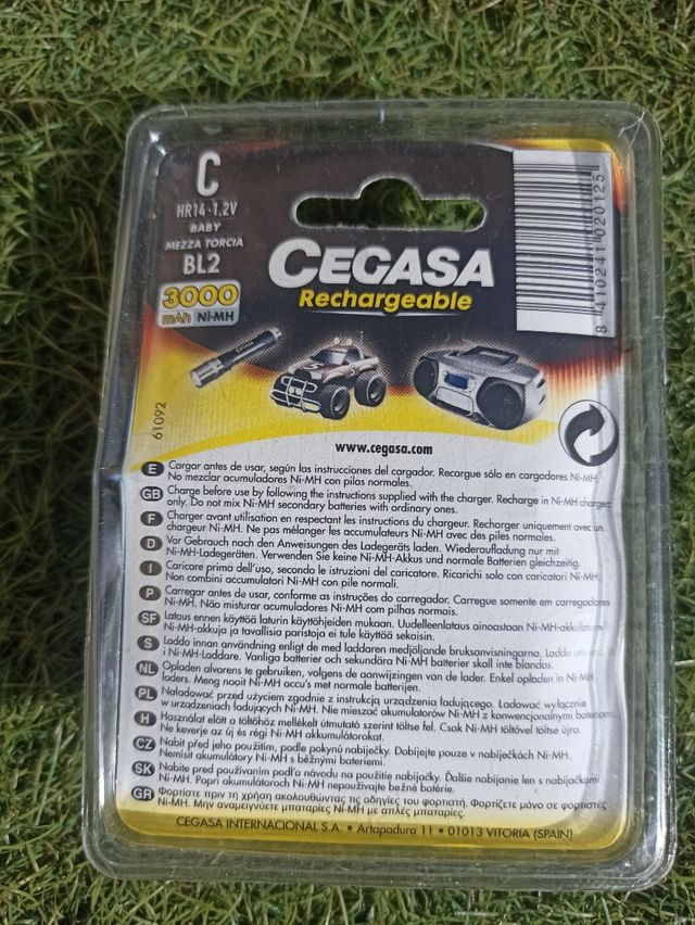 PILAS RECARGABLES TIPO C 3000mAh Ni-MH