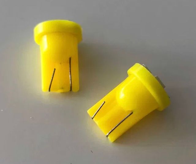 Kit de Lâmpadas LED T10 w5w amarelo/laranja/ambar