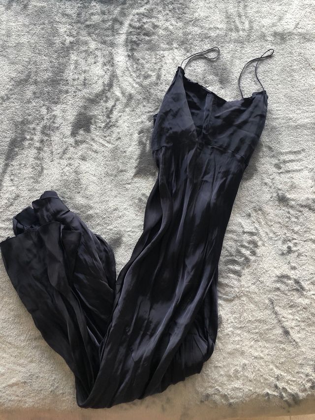 Vestido azul marino Zara Studio