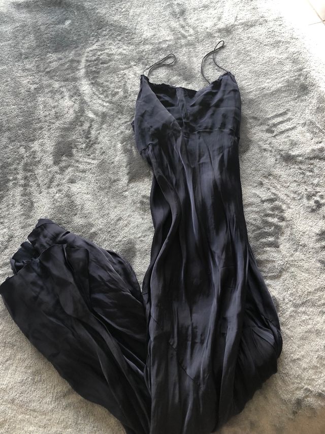 Vestido azul marino Zara Studio