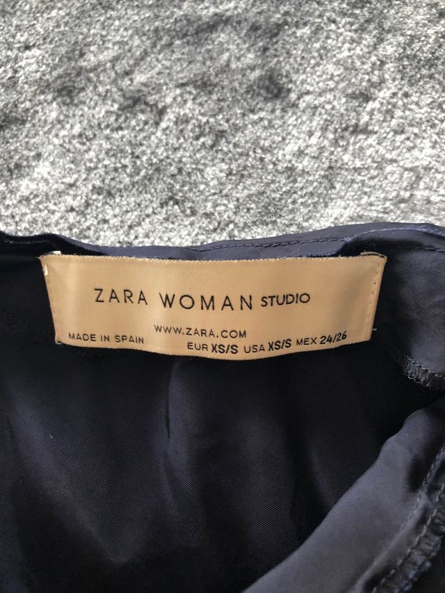 Vestido azul marino Zara Studio