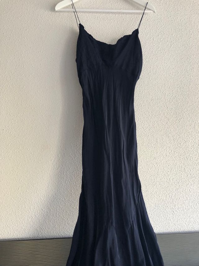 Vestido azul marino Zara Studio