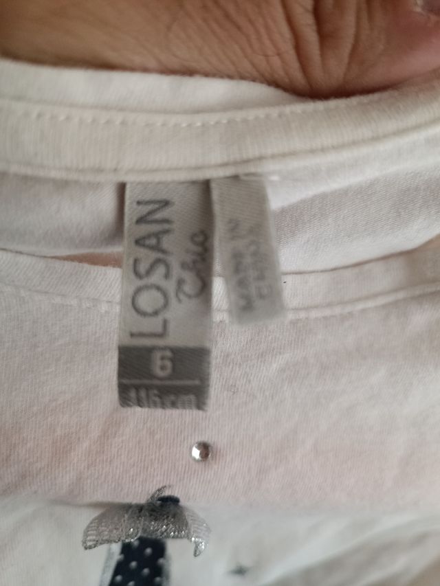 Camiseta niña Losan manga larga.