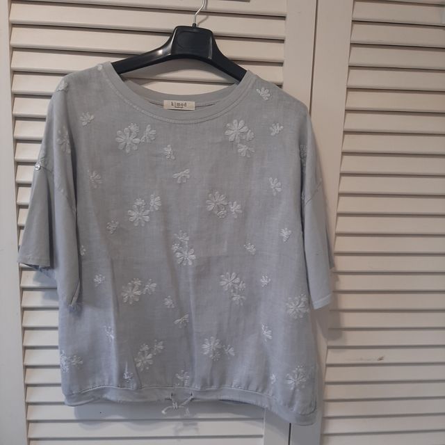 Blusa lino y punto