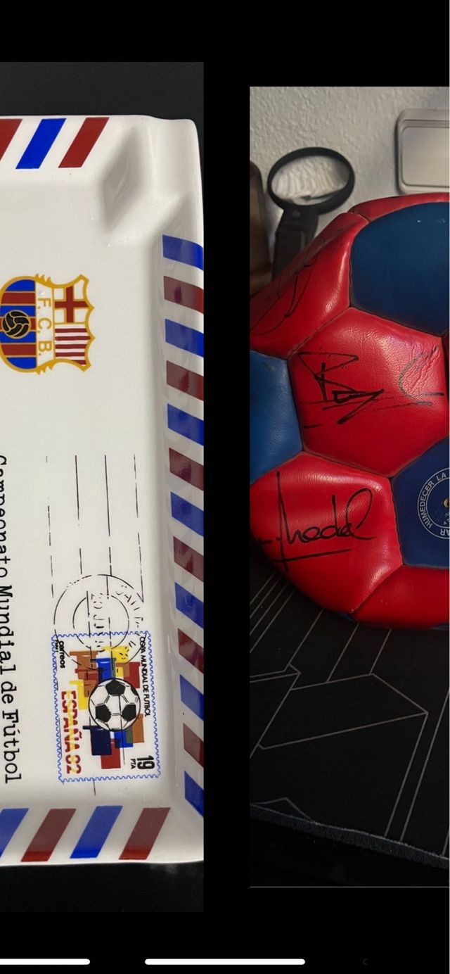 CENICERO PORCELANA + BALON FIRMADO DREAN TEAM