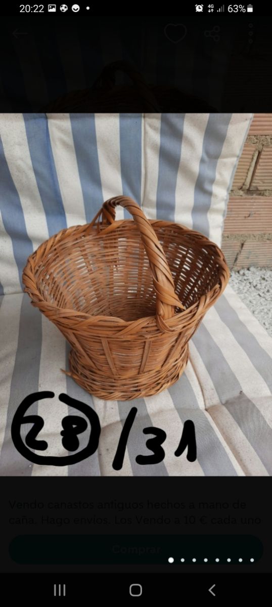 Vendo cestini in vimini