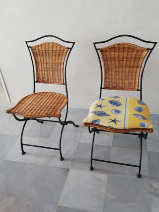 Conjunto mesa + 5 sillas comedor plegables 