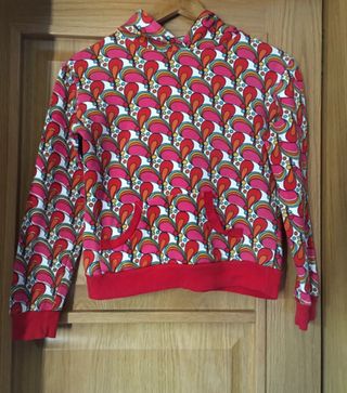 Sudadera roja con capucha, Vintage 