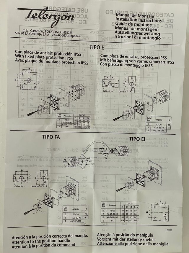 INTERRUPTOR TELEGRON, NUEVOS