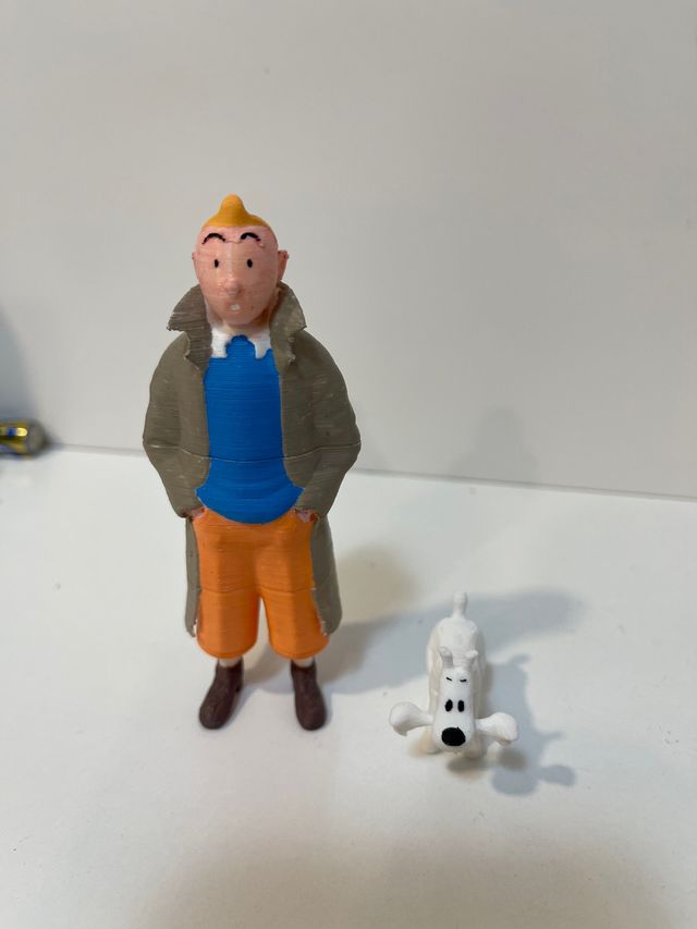 Figuras Tintín y Milu impresora 3D