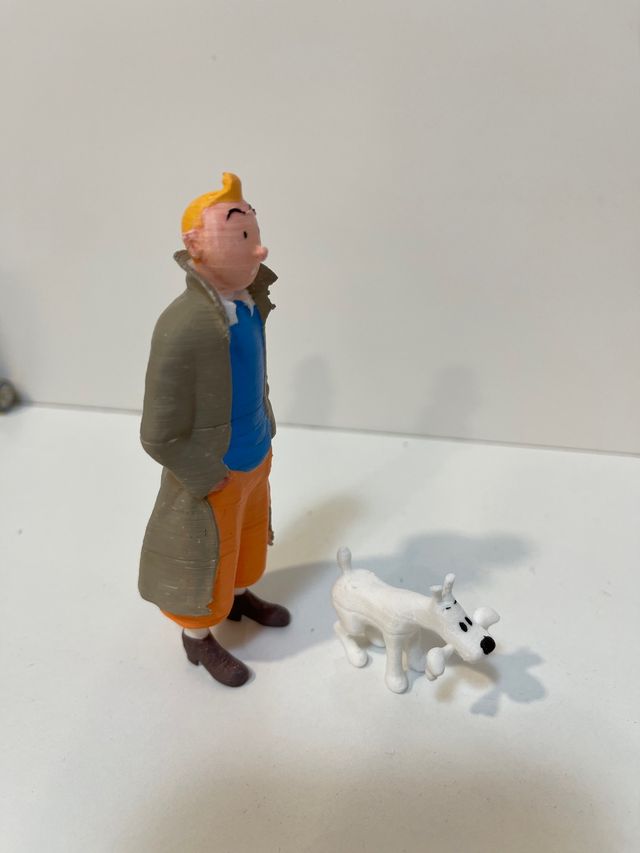 Figuras Tintín y Milu impresora 3D