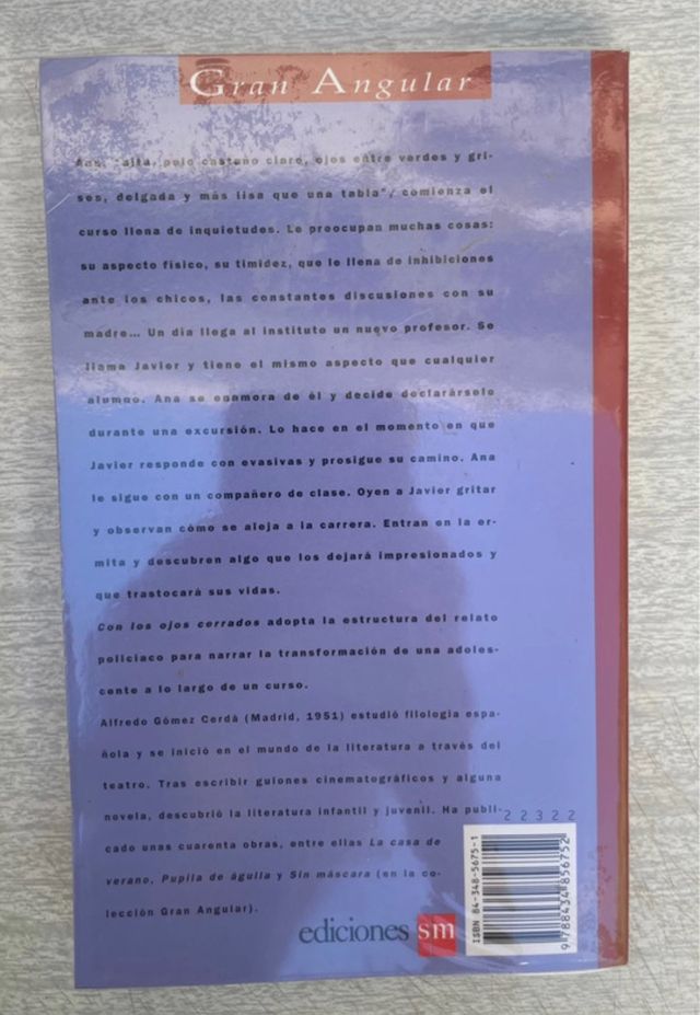 Libro Con los ojos cerrados de Alfredo Gómez de segunda mano por 5 EUR