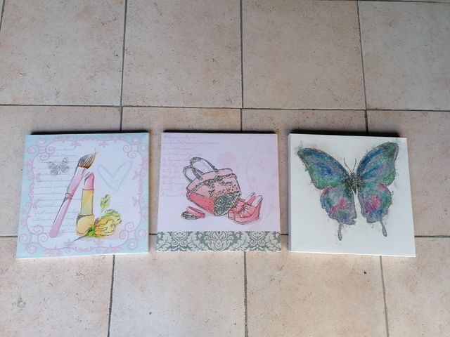 set 3 quadretti 30x30 