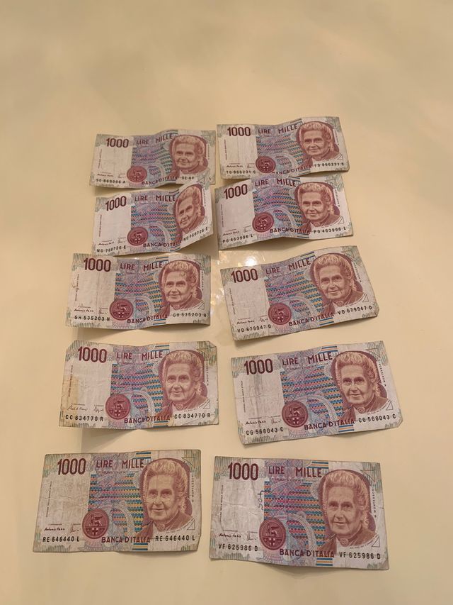 10 Banconote da 1000 lire