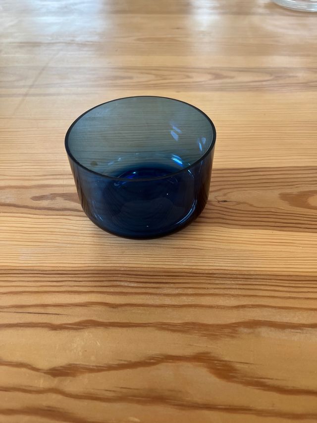 Cuenco vidrio azul