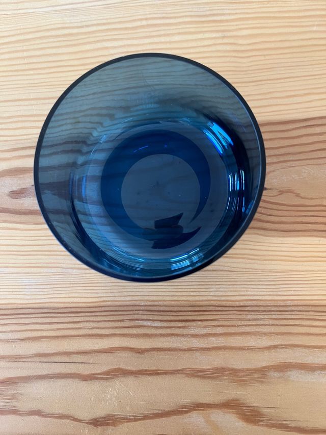 Cuenco vidrio azul